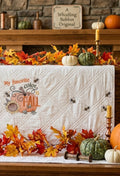 Custom Embroidered MY FAVORITE COLOR IS FALL quilt 50x60