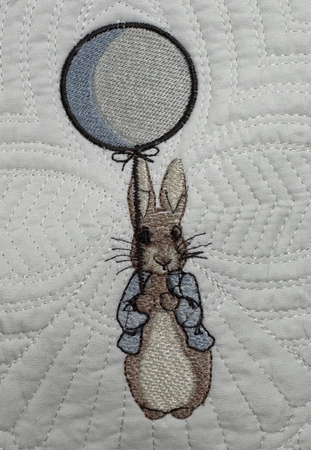 Custom Embroidered Beatrix Potter theme AND SO MY STORY BEGINS Heirloom quilt