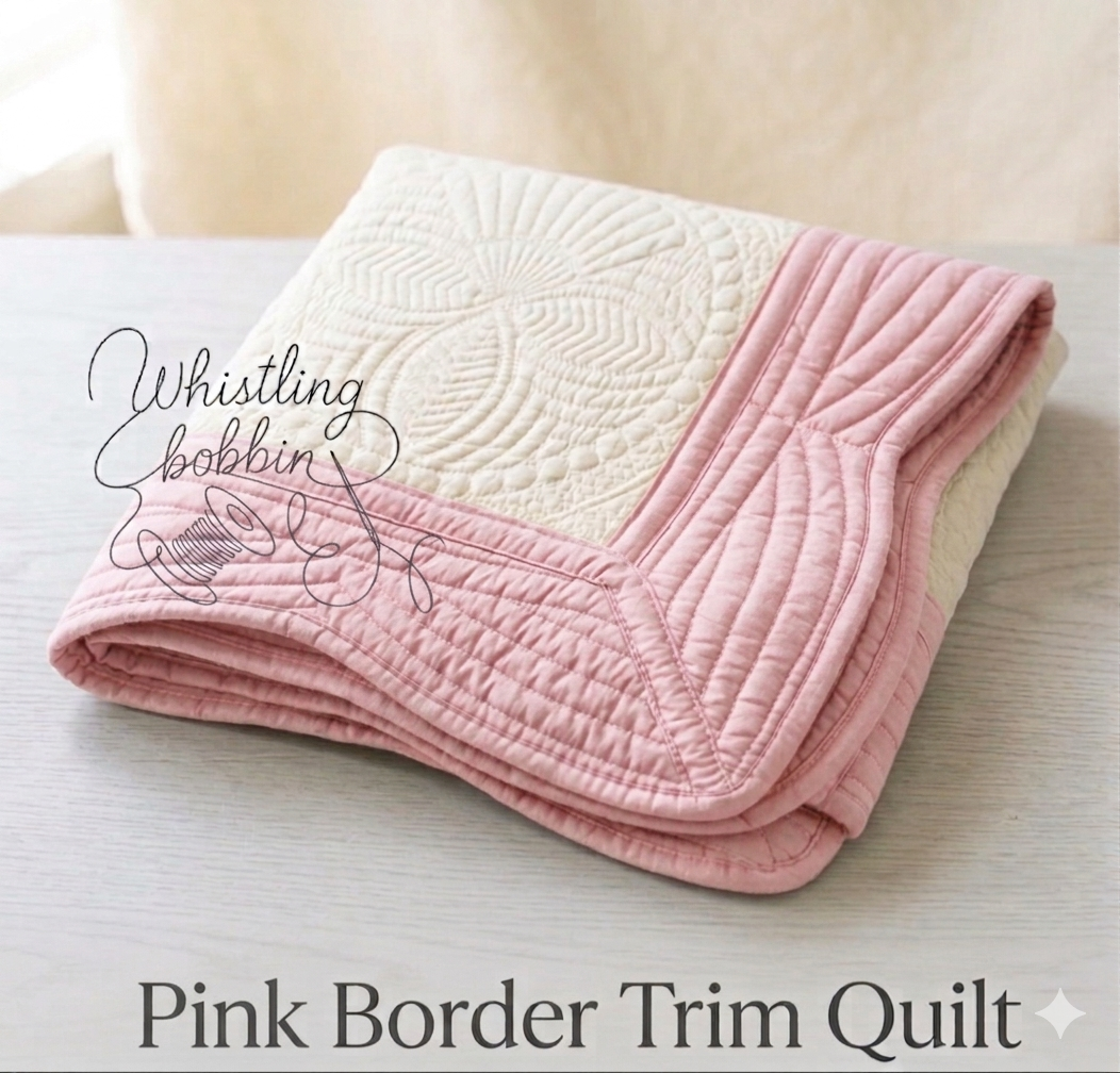 Blank Pink Trim Heirloom Quilt