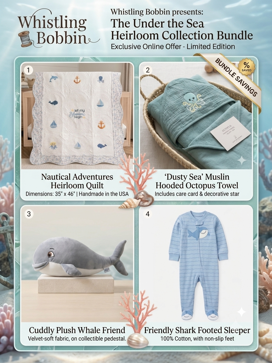 Under The Sea Adventure Custom Embroidered 4 piece gift set