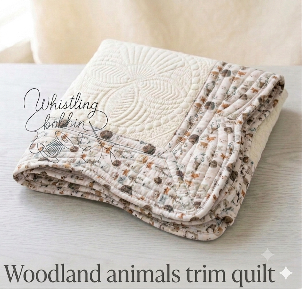 Wholesale blanks Woodland Animals Heirloom Quilt 35x46