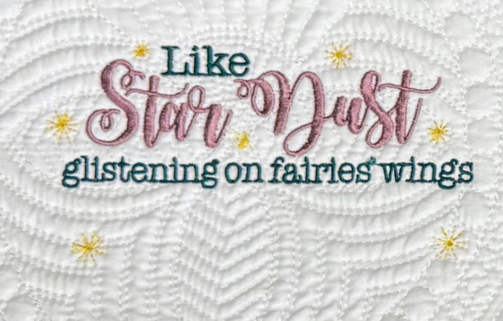Custom Embroidered Little Girls Dreams are Magical Fairy quilt