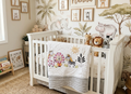 Custom Embroidered Wild Safari Heirloom Quilt 35x46