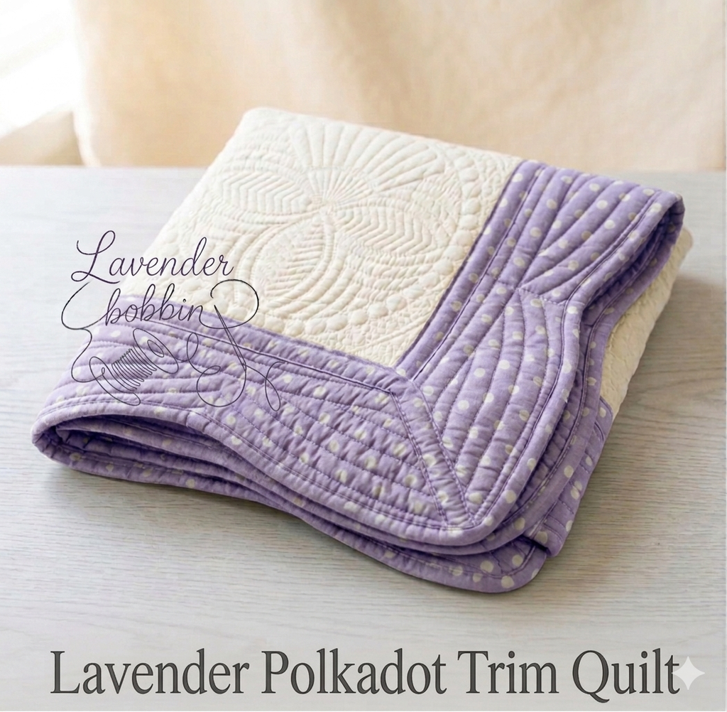 Lavender Polka Dot Heirloom Quilt