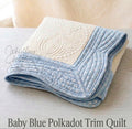 Blank Blue Polka Dot Heirloom Quilt