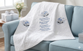 Custom Embroidered Wedding Quilt 50x60