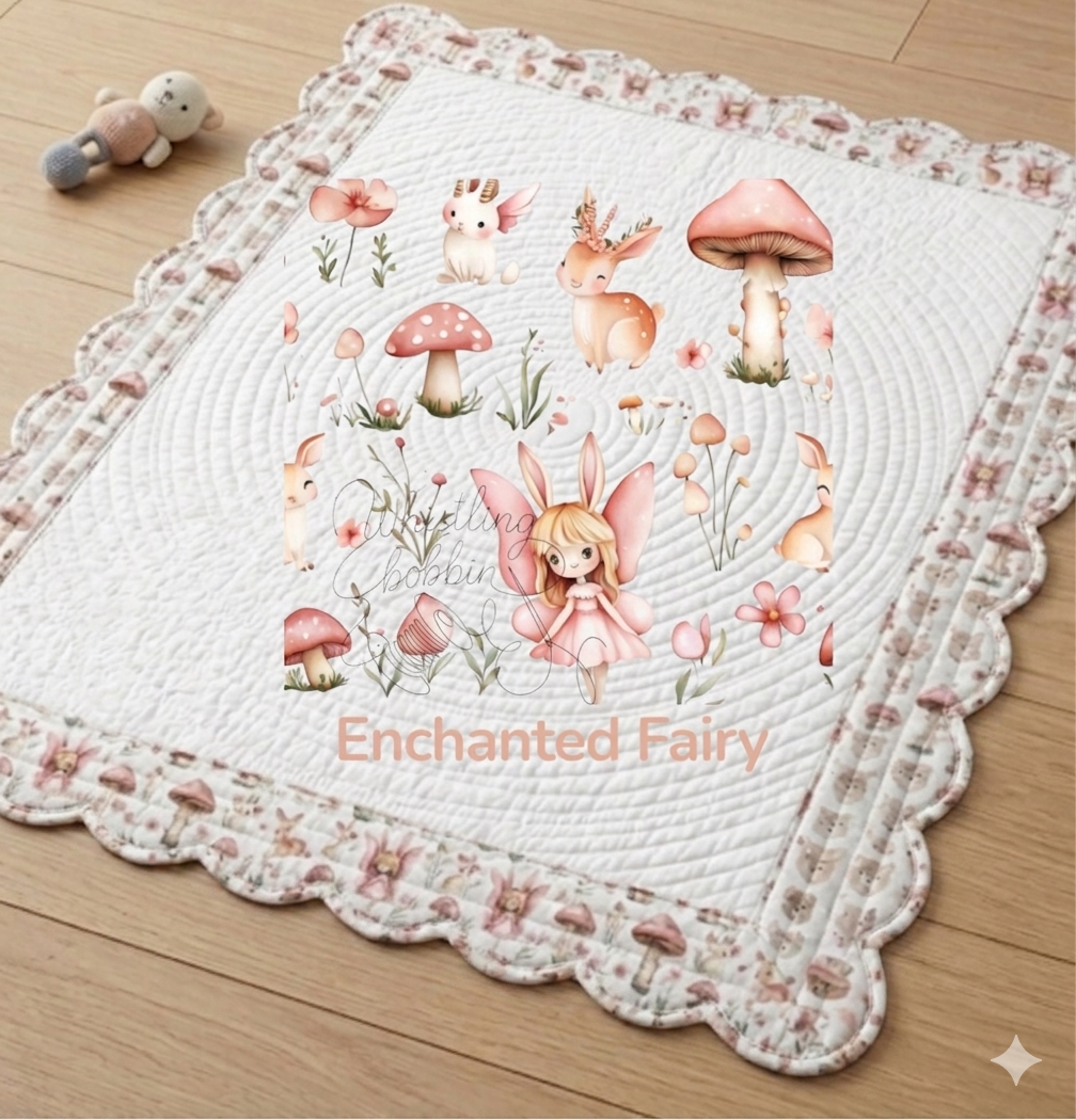 BLANKS NEW Enchanted fairy Heirloom Quilt 35x46