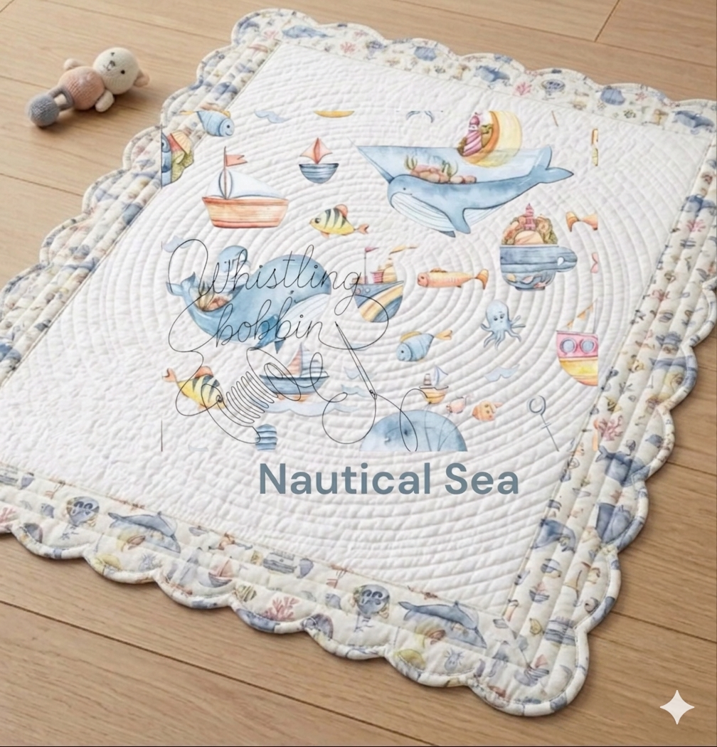 BLANKS NEW NAUTICAL SEA heirloom quilt 35x46
