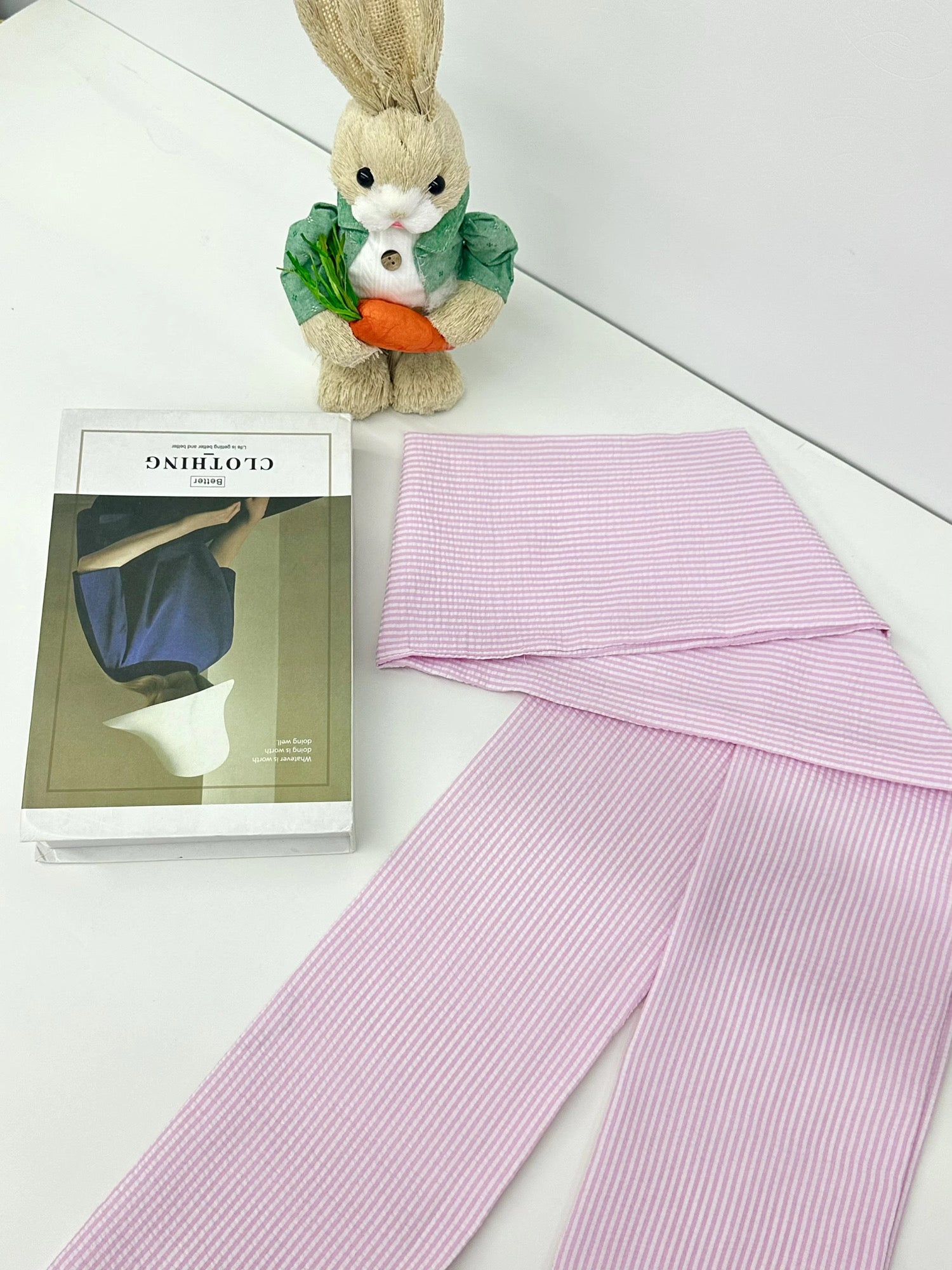 BLANKS Large PINK Seersucker Swaddle Sash  76x 6.5