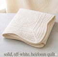 Wholesale blanks Off White Heirloom Quilt 35x46