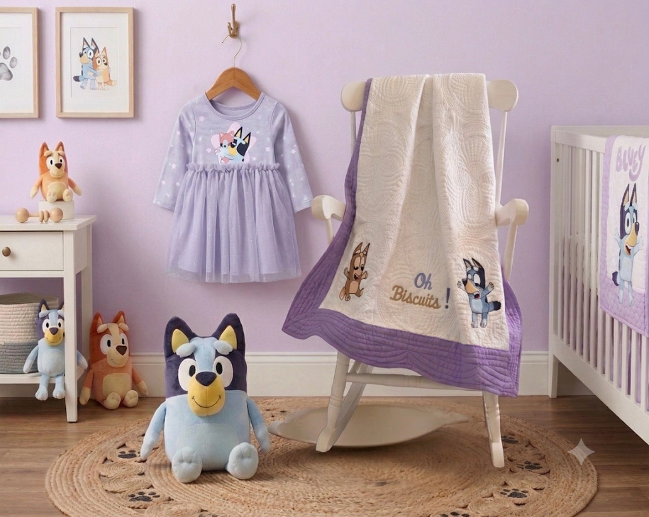 Custom Embroidered Bluey and Bingo Gift Set