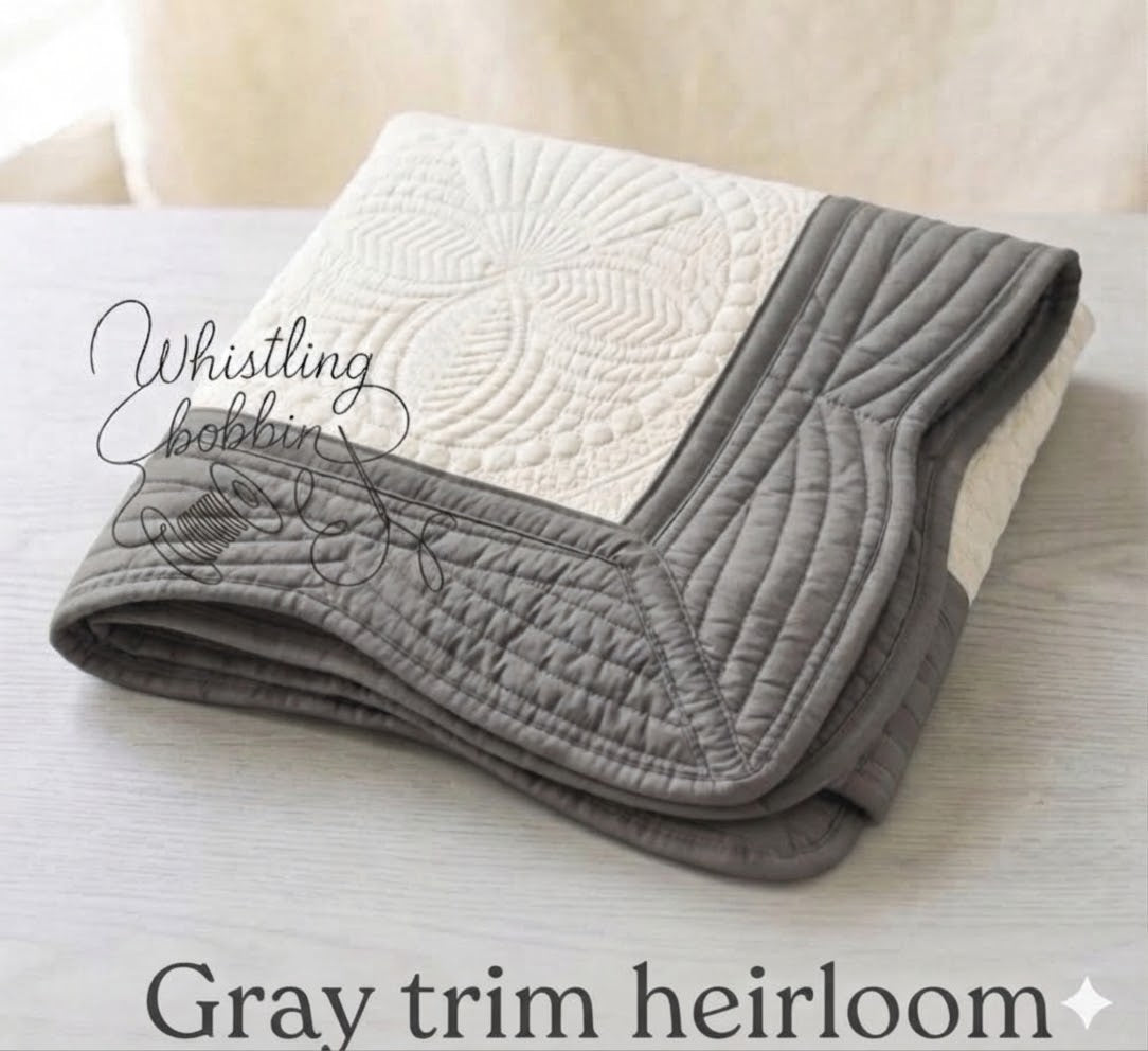 Wholesale Gray Trim Heirloom Quilt