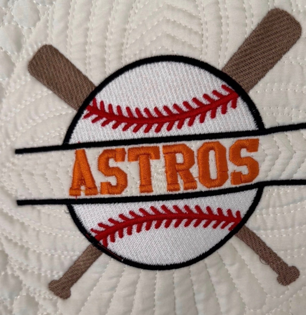 Custom Embroidered Texas Trio Heirloom Quilt