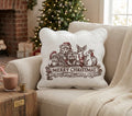 Custom Embroidered Woodland Animal Christmas Pillow