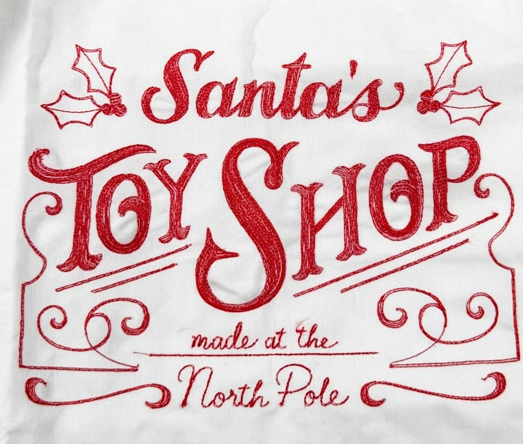 Custom Embroidered Canvas Santa Sack / can be personalized