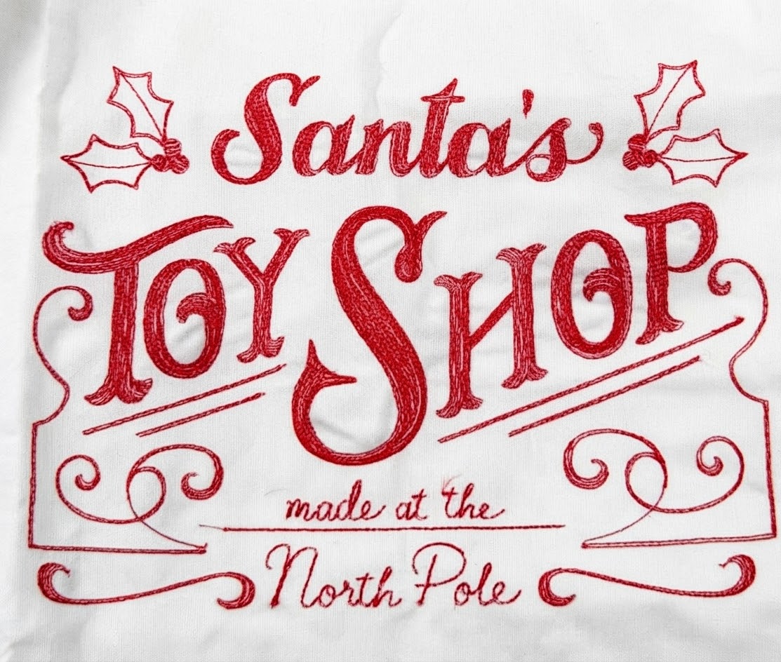 Custom Embroidered Canvas Santa Sack / can be personalized