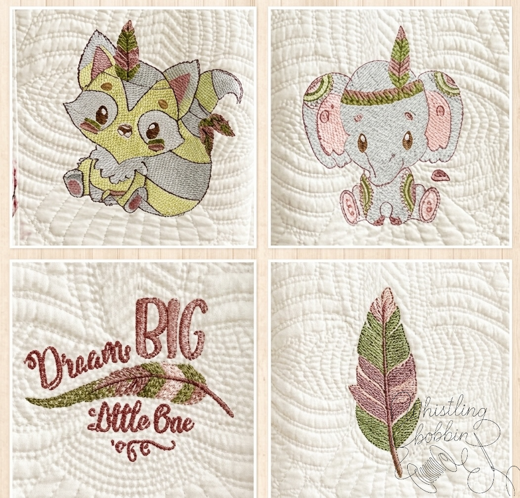 Custom Embroidered DREAM BIG LITTLE ONE Heirloom Quilt