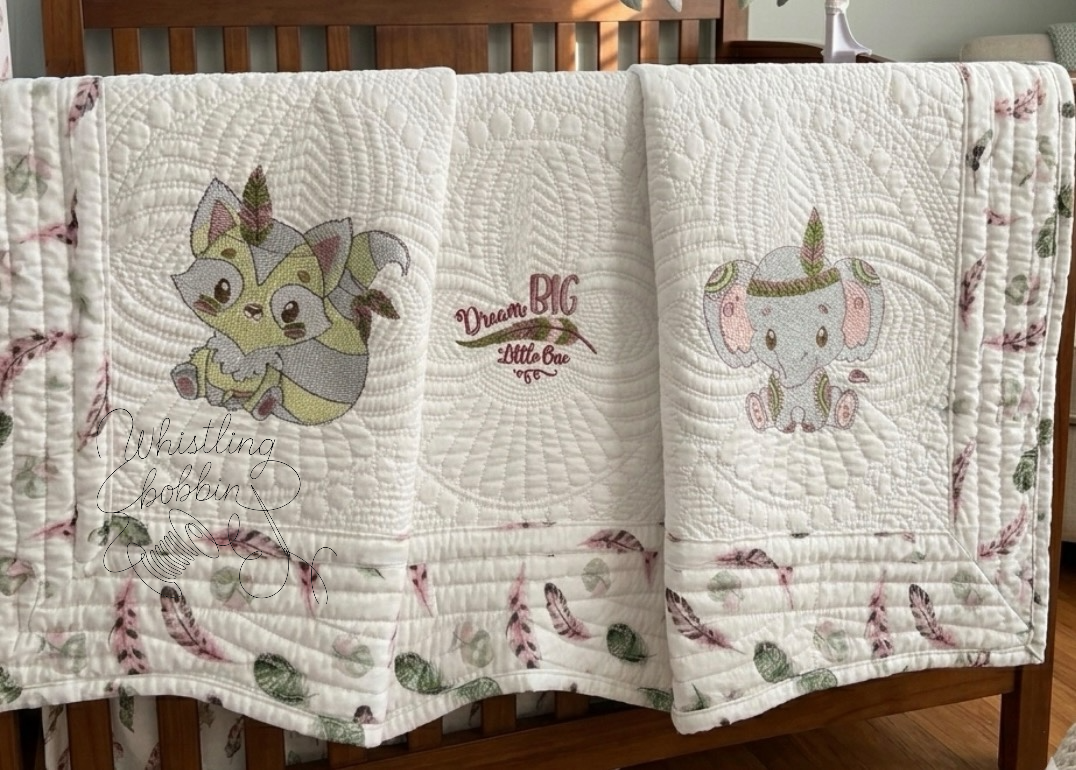 Custom Embroidered DREAM BIG LITTLE ONE Heirloom Quilt