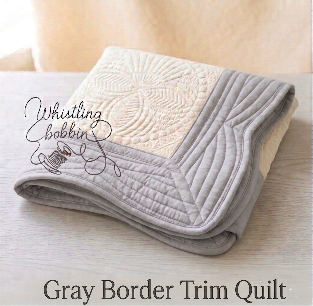 Gray Trim Heirloom Quilt 35x46
