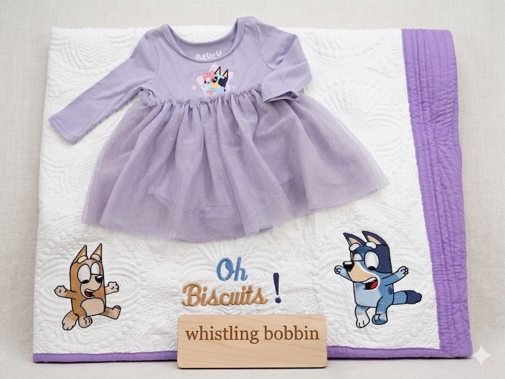 Custom Embroidered Bluey and Bingo Gift Set