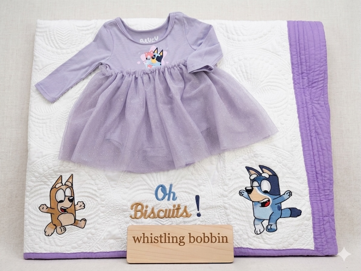 Custom Embroidered Bluey and Bingo Gift Set