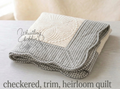 Wholesale Black Gingham Heirloom Quilt
