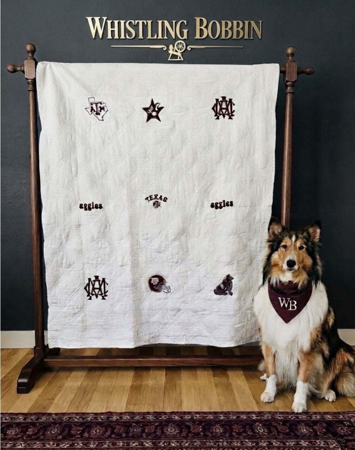 Custom Embroidered Heirloom Quilt Texas A & M , can be personalized